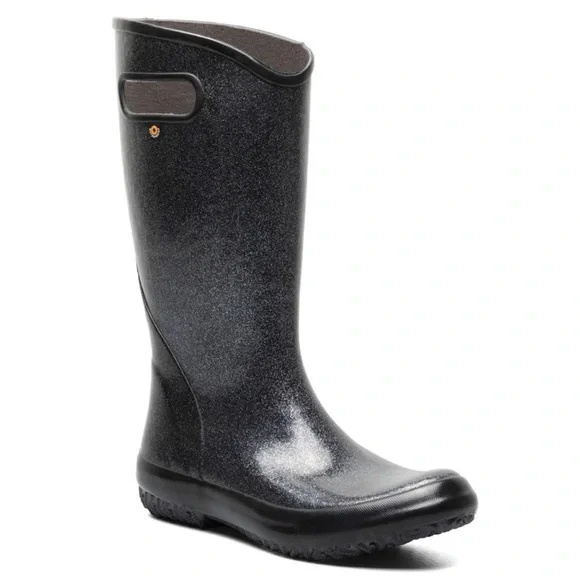 Bogs Women's Waterproof Rain Boots -Black Glitter - Picture 7 of 13